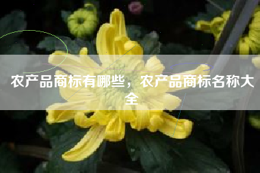 农产品商标有哪些，农产品商标名称大全