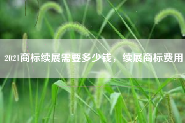 2021商标续展需要多少钱，续展商标费用