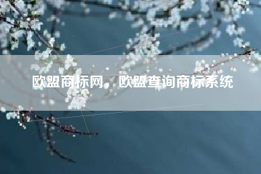 欧盟商标网，欧盟查询商标系统