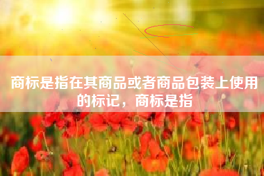 商标是指在其商品或者商品包装上使用的标记，商标是指