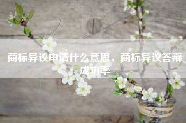 商标异议申请什么意思，商标异议答辩成功率