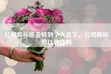 公司商标能否转到个人名下，公司商标可以转让吗
