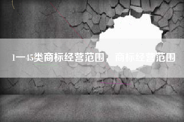 1一45类商标经营范围，商标经营范围