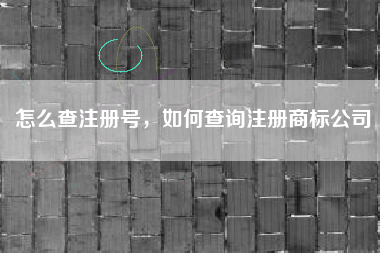 怎么查注册号,如何查询注册商标公司 怎么查注册号,如何查询注册商标公司