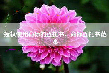 授权使用商标的委托书，商标委托书范本