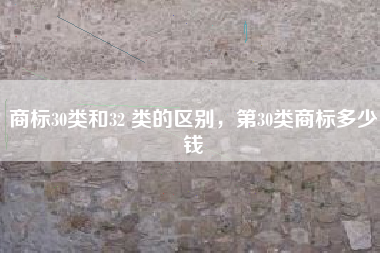 商标30类和32 类的区别，第30类商标多少钱