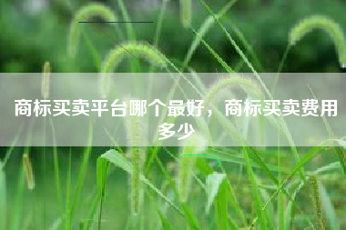 商标买卖平台哪个最好，商标买卖费用多少