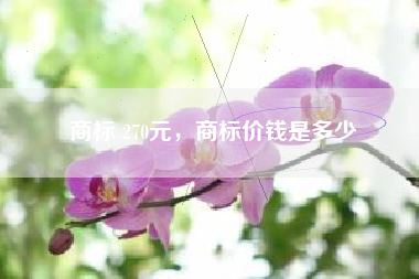 商标 270元，商标价钱是多少