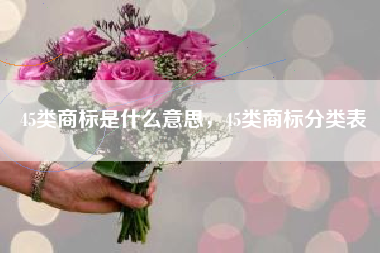 45类商标是什么意思，45类商标分类表