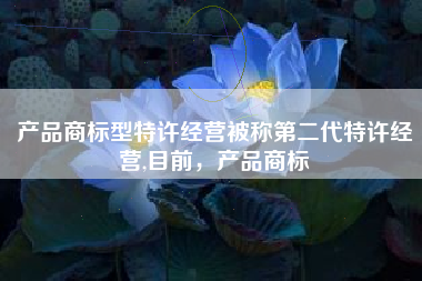 产品商标型特许经营被称第二代特许经营,目前，产品商标