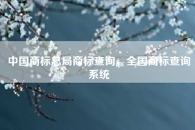 中国商标总局商标查询，全国商标查询系统