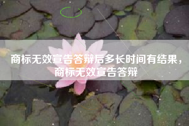 商标无效宣告答辩后多长时间有结果，商标无效宣告答辩