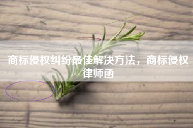 商标侵权纠纷最佳解决方法，商标侵权律师函