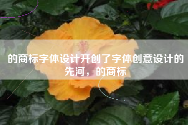 的商标字体设计开创了字体创意设计的先河，的商标
