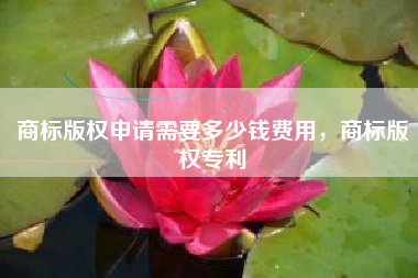商标版权申请需要多少钱费用，商标版权专利