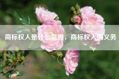 商标权人是什么意思，商标权人的义务