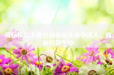 商标权的主体包括商标注册申请人，商标权的主体