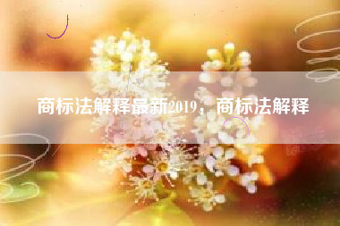 商标法解释最新2019，商标法解释