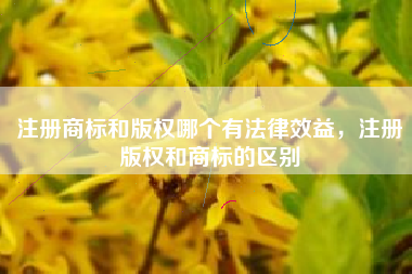 注册商标和版权哪个有法律效益，注册版权和商标的区别