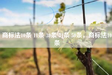 商标法10条 11条 30条 31条 50条，商标法10条