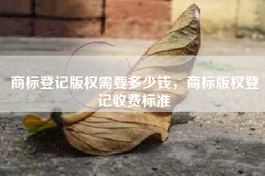 商标登记版权需要多少钱，商标版权登记收费标准