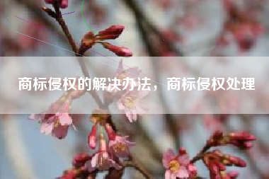 商标侵权的解决办法，商标侵权处理