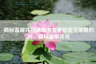 商标备案许可通知书变更后会下发新的吗，商标备案许可