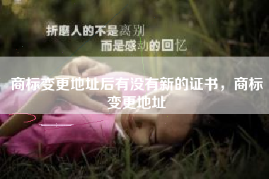 商标变更地址后有没有新的证书，商标变更地址