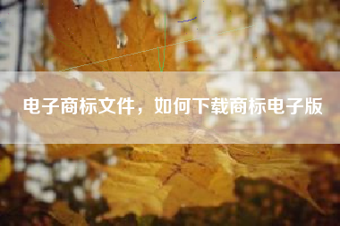 电子商标文件，如何下载商标电子版