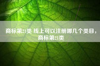 商标第21类 线上可以注册哪几个类目，商标第21类