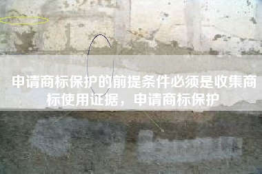 申请商标保护的前提条件必须是收集商标使用证据，申请商标保护