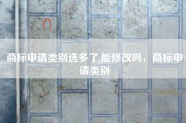 商标申请类别选多了,能修改吗，商标申请类别