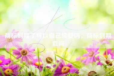 商标到期了可以自己续费吗，商标到期查询