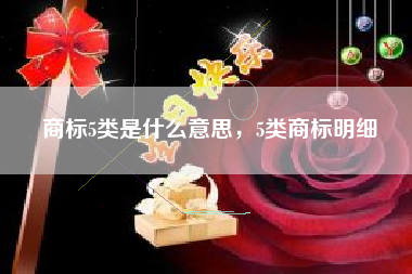 商标5类是什么意思，5类商标明细