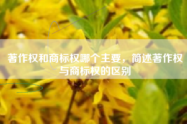 著作权和商标权哪个主要，简述著作权与商标权的区别