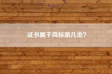 证书属于商标第几类？