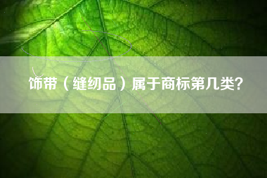 饰带（缝纫品）属于商标第几类？