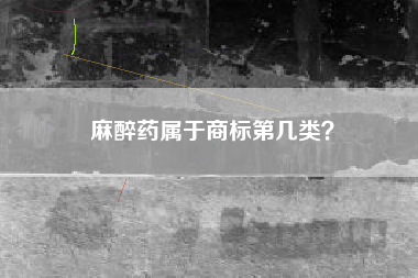 麻醉药属于商标第几类？