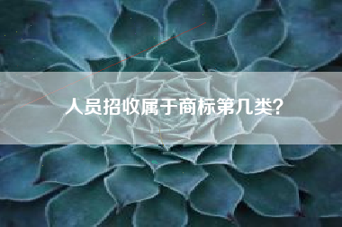 人员招收属于商标第几类？