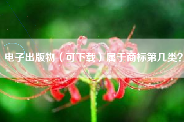 电子出版物(可下载)属于商标第几类? 电子出版物(可下载)属于商标第几类?