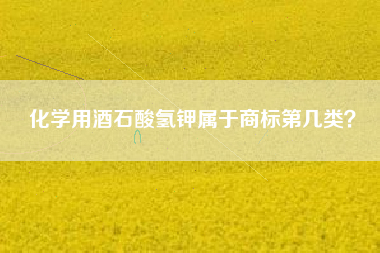 化学用酒石酸氢钾属于商标第几类？
