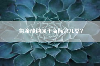 氯金酸钠属于商标第几类？