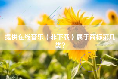 提供在线音乐(非下载)属于商标第几类? 提供在线音乐(非下载)属于商标第几类?