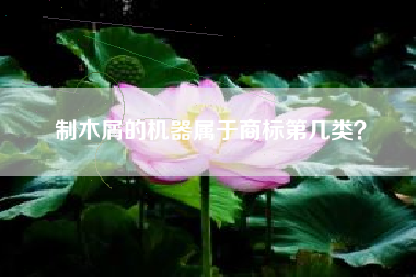 制木屑的机器属于商标第几类？