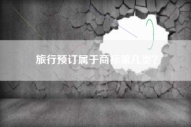 旅行预订属于商标第几类？