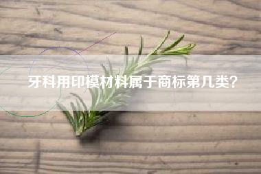 牙科用印模材料属于商标第几类？