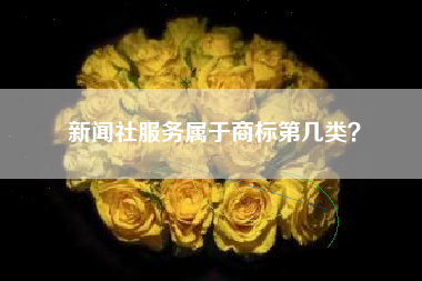 新闻社服务属于商标第几类？