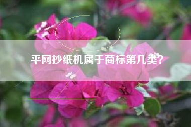 平网抄纸机属于商标第几类？