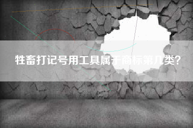 牲畜打记号用工具属于商标第几类？