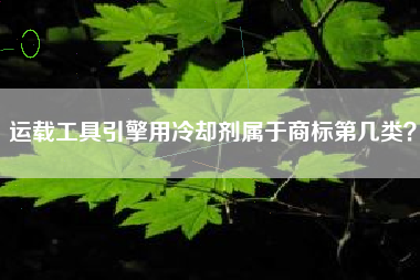 运载工具引擎用冷却剂属于商标第几类？